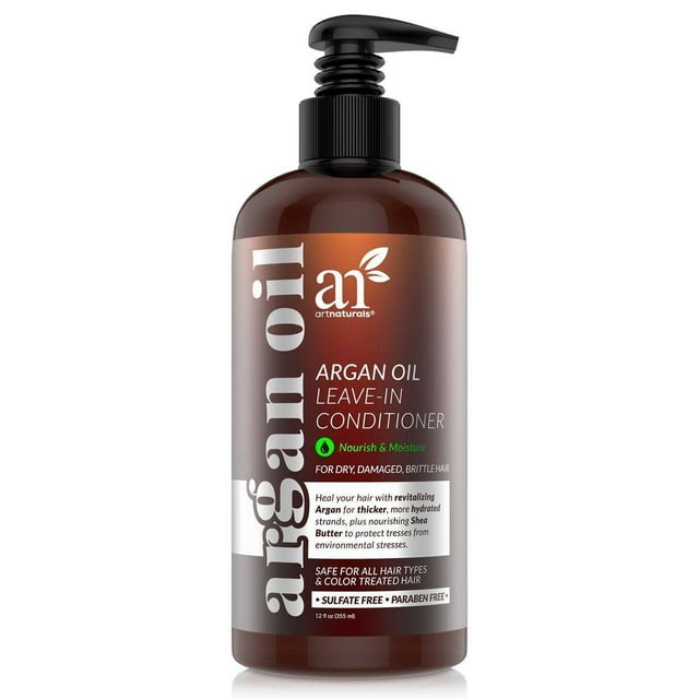 Acondicionador sin enjuague Artnaturals, aceite de argán, 355 ml, para todo el cabello