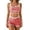 Red, variant on uvwlwu Women Gingham Lace Trim High Waist Boy Shorts Two Piece Swimsuit Cute Bow Bikini Set,S