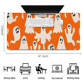 thumbnail image 5 of Long Mouse Pads for Desk,Orange Halloween Ghosts Desk Mats on Top Of Desks, Desk Mouse Pad Extra Large with 3mm Non-Slip Base and Stitched Edge for Gaming,Office,Work,Home 47.3x23.6in, 5 of 5