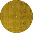 thumbnail image 1 of Ahgly Company Indoor Round Oriental Yellow Industrial Area Rugs, 7' Round, 1 of 4