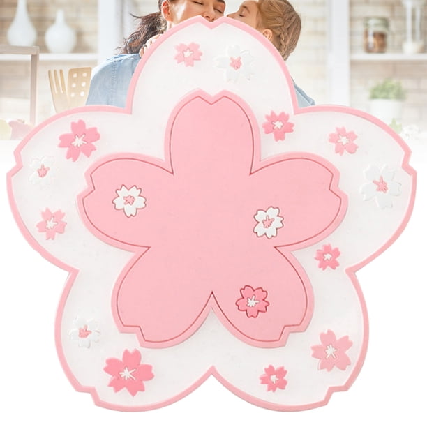 Mesa Con Aislamiento Térmico De Flor De Cerezo, Posavasos Para Bebidas, Tapetes Protectores De Mesa Antideslizantes No Tóxicos Multifuncionales Kearding HA043255-02