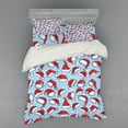 thumbnail image 2 of Ambesonne Retro Bedding Set 3 Pcs, Pop Art Style Poster, Twin XL, Red Blue, 2 of 3