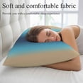 thumbnail image 5 of Blue Teal Yellow Ombre Pillow Covers, Linen Long Throw Pillow Case, Farmhouse Modern Gradient Art Holiday Pillow Protector Decorative Cushion Cover for Living Room/Bedroom 16" x 24", 5 of 8