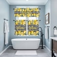 thumbnail image 3 of Yellow Lemons Kitchen Curtains Sets for Windows 24 Inch Length, Summer Fruits Leaves Botanical Buffalo Plaid Rod Pocket Window Treatments Tier Curtains and Valances Set for Bedroom/Bathroom, 3 of 8