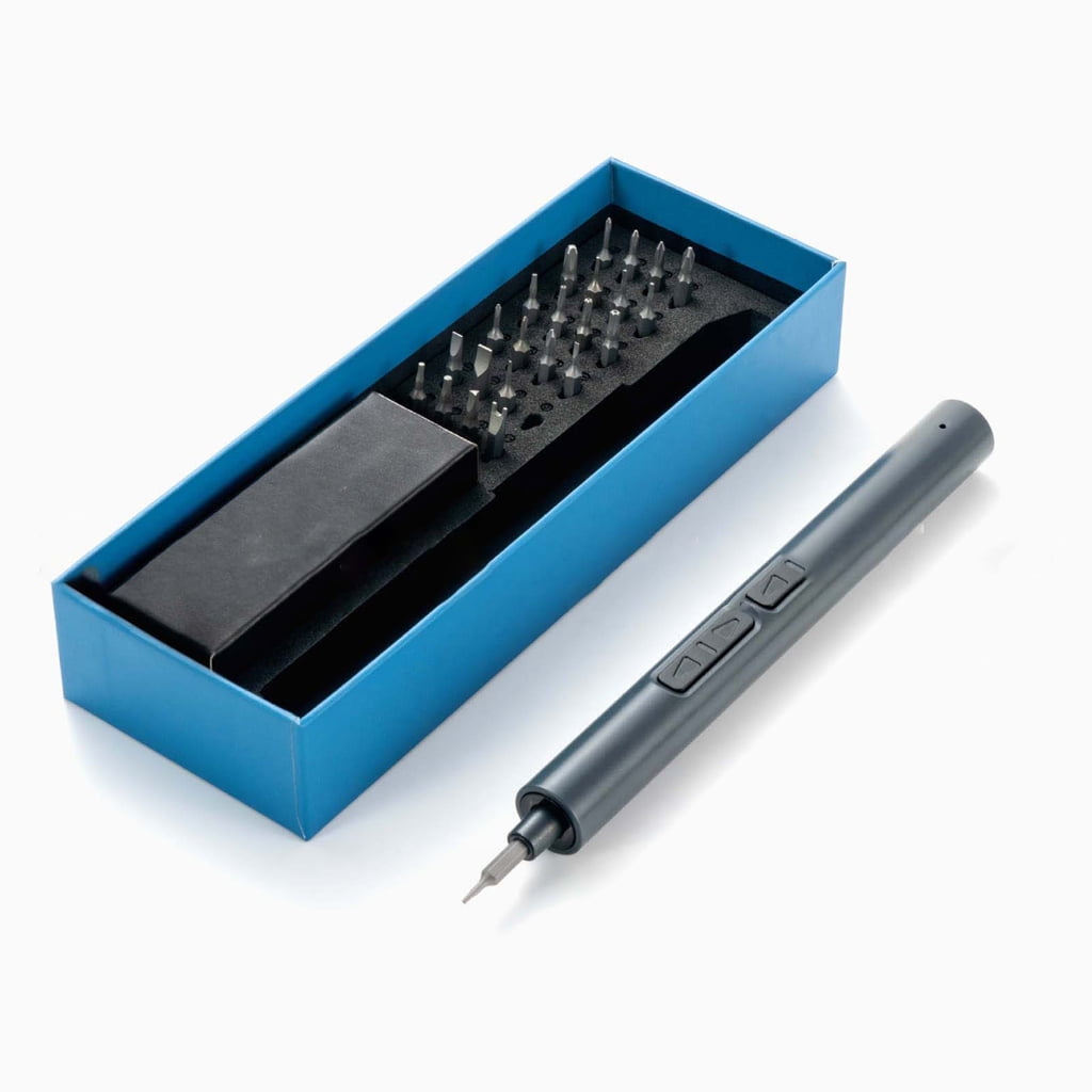 28 In 1 Electric Screwdriver Set Rechargeable Lithium Batteries USB Charging Mini Portable Screwdriver Kit With LED Light For Home Repair