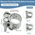 thumbnail image 2 of Uxcell T-Bolt Hose Clamp, Intercooler Pipe Tube Clamps, Stainless Steel Radiator Hose Clamp 29-31mm, 2 of 6