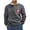 Dark Gray, variant on Mens Christmas Sweatshirt Long Sleeve Elbow Patches Loose Casual Reindeer Print Stand Collar Quarter Zip Pullover