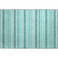 thumbnail image 2 of Addison Rugs Mayfield Washable Transitional Stripes Turquoise Rectangle Rug, 1'8" x 2'6", 2 of 5