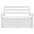 thumbnail image 2 of vidaXL Garden Storage Bench 132.5 cm Plastic White, 2 of 5