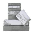 thumbnail image 6 of Superior Cotton 8 Piece Assorted Solid and Marble Towel Set, Grey, 6 of 8