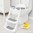 thumbnail image 1 of Asiento de inodoro Forbena para ir al baño con taburete y escalera, 1 of 6