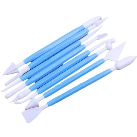 

8PCS/Set Sugar Craft Fondant Cake Pastry Carving Cutter Chocolate Decorating Clay Modelling Plastic Baking Tool