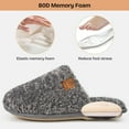 thumbnail image 3 of Women's Fuzzy Slip-on Slippers Warm Cozy Soft Lightweight Memory Foam Indoor House Shoes, 3 of 12