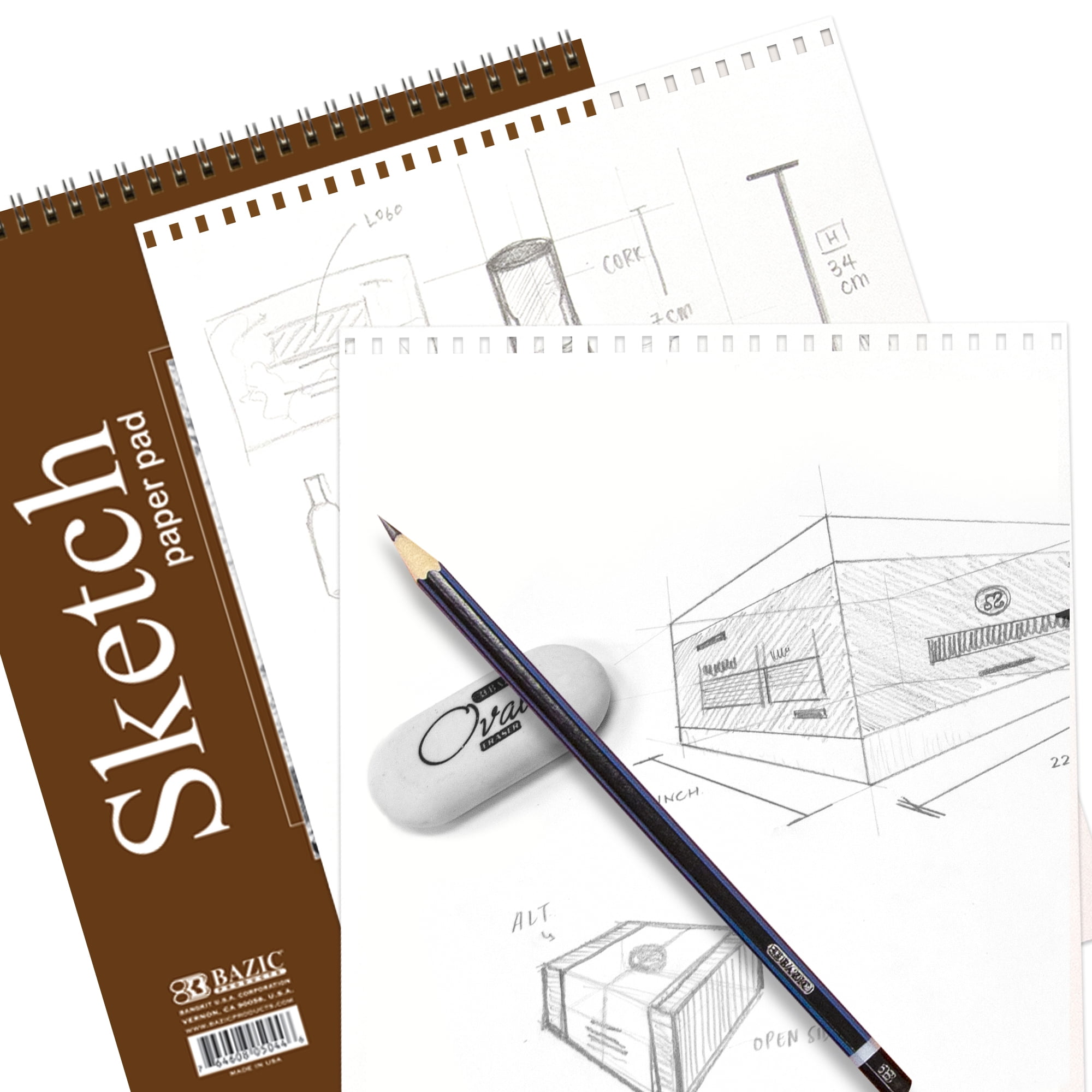 Brite Crown Sketch Pad 2-Pack 9x12 Sketchbook for Teens, 64lb