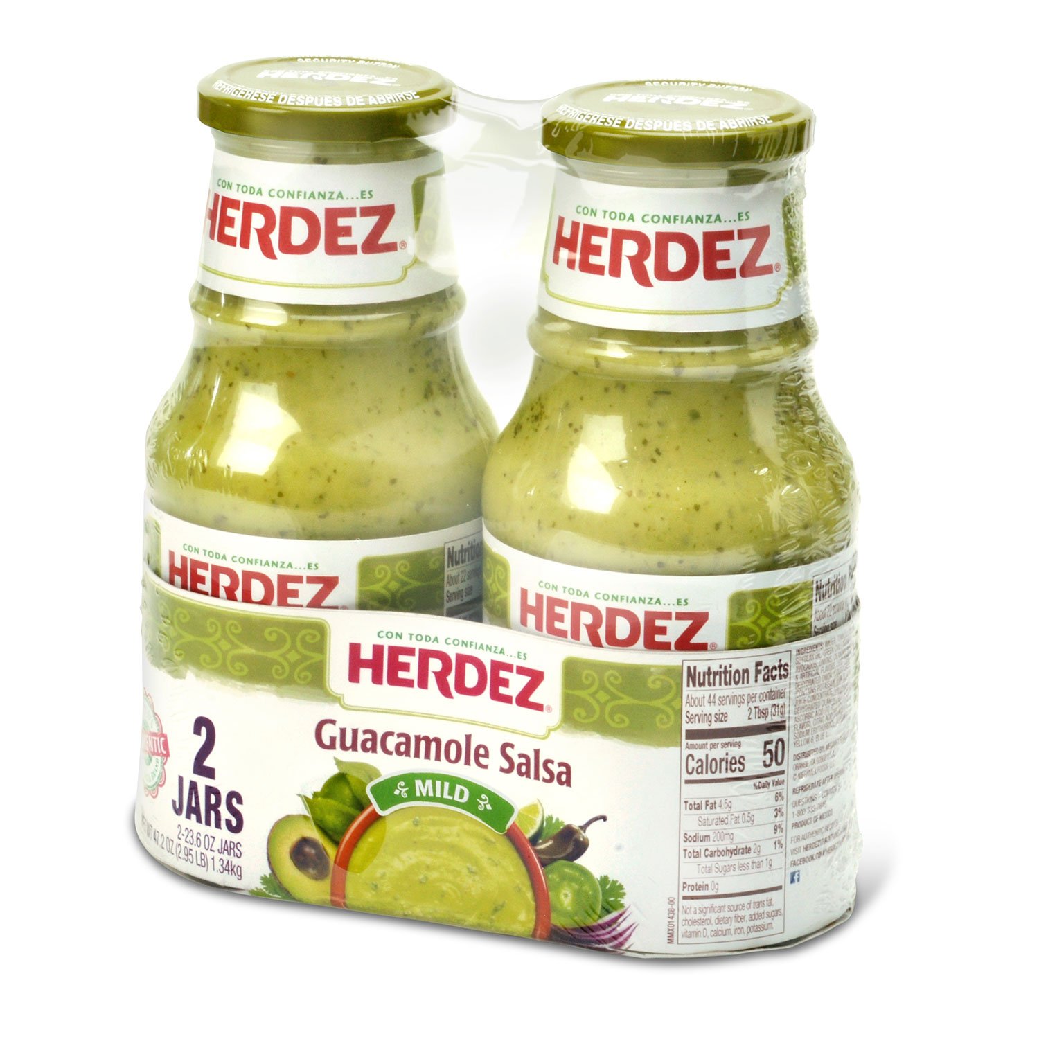 Herdez Guacamole Salsa, Mild (23.6 Ounce, 2 Count) - image 3 of 3
