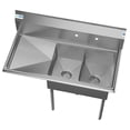 thumbnail image 3 of Koolmore 12x16x10 Left Stainless Steel Kitchen Prep & Utility Sink in Silver, 3 of 7