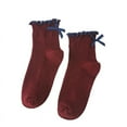 thumbnail image 4 of PMVFHDE Womens Socks Short Fashion Japanese Bowknot Lace Ankle Socks, 4 of 4