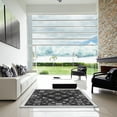 thumbnail image 7 of Ahgly Company Machine Washable Indoor Square Transitional Charcoal Black Area Rugs, 4' Square, 7 of 7