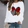 thumbnail image 1 of Styesk Chandails à Manches Longues pour Femmes, Imprimé de Cœur, Hauts de Sortie, T-Shirts Confortables et Doux à Col Rond, Chandail à Enfiler, Mode, Ample, Léger, Chandail en Molleton, Graphique de la Saint-Valentin, Hauts Décontractés, 1 of 3