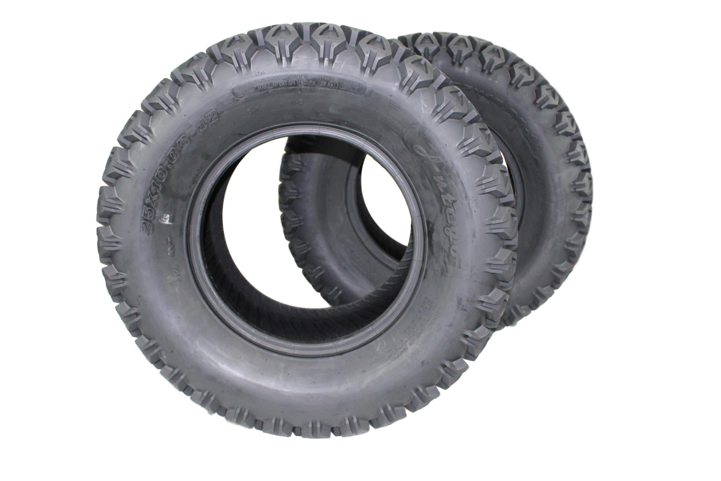 Antego Tire and Wheel (Set of 2) 25x10.0012 Kubota RTV's 900, 1100