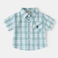 thumbnail image 2 of Hessimy Boys Geometric Texture T-Shirts Kids Fashion Crewneck Short Sleeve Loose Tops Tees(Green,2-3 Years), 2 of 9