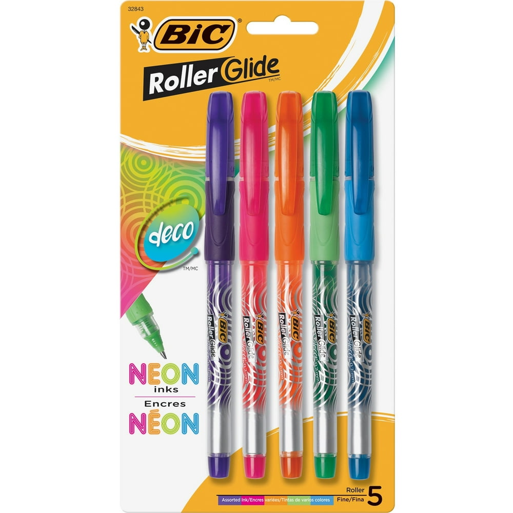 Bic Z4 Plus Rubber Grip Rollerball Pens