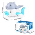 thumbnail image 2 of Juguetes de baño Rociador de base de delfín Juguete de rociador de agua de plástico blanco para niños Niños Niñas, 2 of 5