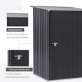 thumbnail image 6 of EDOEMSE Outdoor Garden Storage Shed Galvanized Steel Tool House, Tool Storage Shed, Gray, 6 of 7