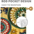 thumbnail image 4 of Mandala Curtains, Boho Retro Vintage Paisley Mandala Indian Print Bohemian Traditional Blackout Window Curtains for Living Room Bedroom Kitchen Bathroom 2 Panels, 84"x63" Inch, 4 of 4