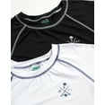 thumbnail image 2 of Quad Seven Boys' Rash Guard Shirt - 2 Pack Short Sleeve Swim Shirt (Size: 2T-18), 2 of 6