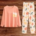 thumbnail image 3 of SCSAlgin Womens Pajamas Sets 2 Piece Long Sleeve Lounge Set Loose Pants Pj Sets Loungewear, 3 of 3