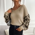 thumbnail image 1 of Suéter de manga larga para mujer, suéter de manga de leopardo para mujer Suéter de mujer Suéter de manga de leopardo para mujer Mejora tu experiencia, 1 of 6