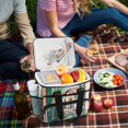 thumbnail image 5 of FORMRS Insulated Cooler Bag 24 Cans Capacity Soft Leakproof Lunch Box with Side Pockets, Window Scene, 5 of 7