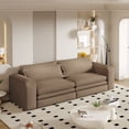 thumbnail image 2 of 93" King Size 3-in-1 Convertible Sleeper Sofa Bed with Chaise, Pull Out Couch Modern Living Room Furniture, Camel Teddy Fabric, 2 of 7