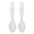 thumbnail image 4 of Beautiful Beige Shell Spoon Set for Home Use Compact Size 2 Pieces Kitchen Dessert Serving Spoons 2pcs, 4 of 5
