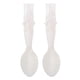 thumbnail image 4 of Beautiful Beige Shell Spoon Set for Home Use Compact Size 2 Pieces Kitchen Dessert Serving Spoons 2pcs, 4 of 5
