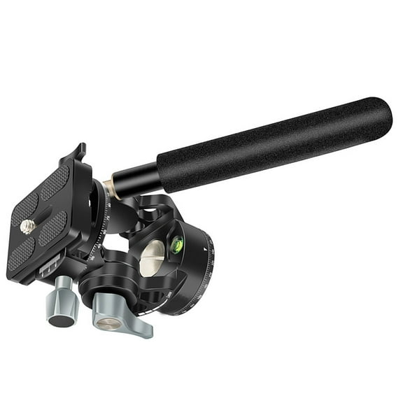 720 Degree Panoramic Tripod Fluid Head With Detachable Handle For DSLR Cameras Small Pan Tilt Head