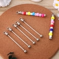 thumbnail image 5 of KAKOWELY 10 Pcs Beadable Keychains Beaded Keychain Blanks Keychain Bars Keychain Making Supplies For Crafts Pendants Making,3.39"X0.28"X0.28", 5 of 5