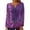 Purple, variant on Aueoeo Womens Blouses Dressy Casual, Womens Fall Trendy V Neck Long Sleeve Pullover Tops Dressy Casual Cute Loose Fit Tunic Blouses