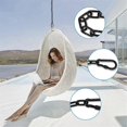 thumbnail image 2 of 2 Pack Matériel de Chaise Suspendue Robuste pour Hamac Balançoire Sac de Sable Intérieur Extérieur Yoga Gym (Noir), 2 of 5