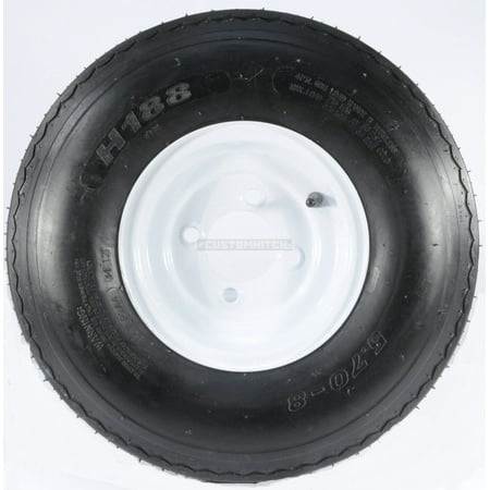 - Two Trailer Tires & Rims 5.70-8 570-8 5.70 X 8 8