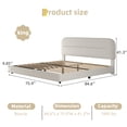 thumbnail image 3 of 4 EVER WINNER King Size Bed Frame,Cloud Boucle Upholstered Platform Bed Frame with Headboard, Soft Rounded Corners, No Box Spring Required, Non-Slip and Noise-Free, Easy Assembly, White, 3 of 9