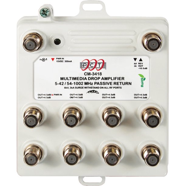 Channel Master CM3418 8Port Distribution Amplifier for Cable and