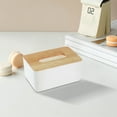 thumbnail image 5 of Wood Tissue Box Cover,Rectangular Tissue Box Cover,Wood Tissue Box Holder,Restaurant Paper Box,Wooden Rectangular Tissue Box Holder For Storage On Bathroom Vanity,Countertop,6.29x4.72x3.54 in, 5 of 7