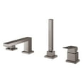 thumbnail image 4 of Grohe Eurocube 19897A01 4-Hole Single-Handle Deck Mount Roman Tub Faucet with 1.75 GPM Hand Shower in Grohe Hard Graphite, 4 of 4