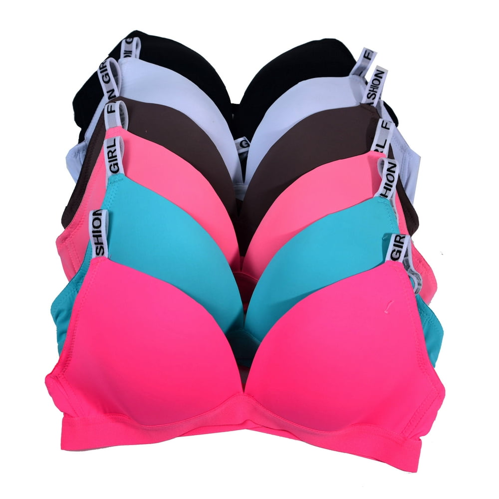 Pink Women Bras 6 Pack Of No Wire Free Bra B Cup C Cup Size 38B 6624 pink-women-bras-6-pack-of-no-wire-free-bra-b-cup-c-cup-size-38b-6624