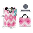 thumbnail image 2 of Yayeee Freestanding Laundry Hamper with Handle Collapsible Large Storage Basket for Clothes, Heart Geometric, 2 of 7