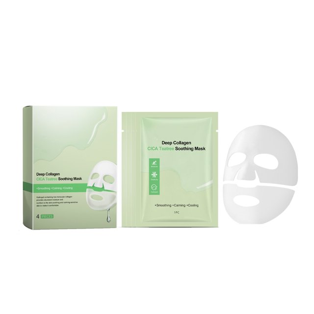 Mascarillas faciales Cuidado de la piel Mascarilla calmante de árbol de colágeno Hidratante Suave Compacto Aceites esenciales de árbol Mascarilla de colágeno 2 ml