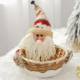 thumbnail image 4 of Spdoo Christmas Basket Hand-Woven Wicker Basket Snowman Elk Doll Xmas Decor, 4 of 6