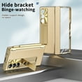 thumbnail image 7 of Allytechgroup Galaxy Z Fold 6 Case with Screen Protector, S Pen Holder Kickstand Camera Lens Protector Hinge Protection Shockproof Phone Case for Samsung Galaxy Z Fold 6, Gold, 7 of 7